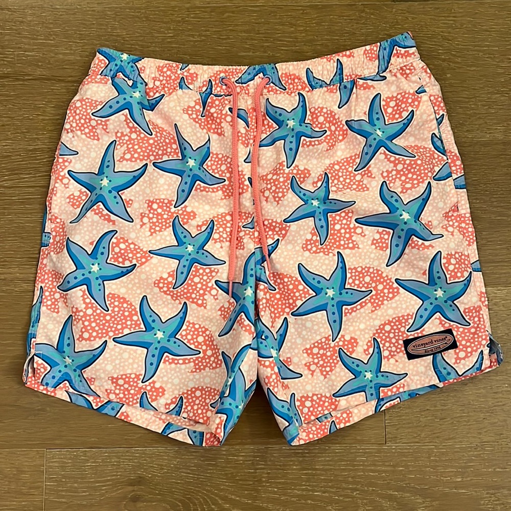 Mens Vineyard Vines Starfish Swim Trunks size small
